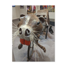 Cartão-postal Rat Art-Bike