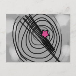 Cartão Postal Cartão-postal Ray-o-grama com Estrela Rosa