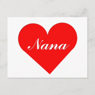 Cartão Postal Cartão-postal Red Heart Nana