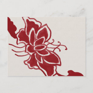 Cartão Postal Cartão-postal Red Lotus Flower