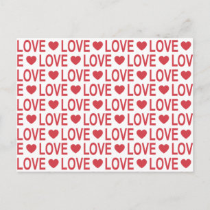 Cartão Postal Cartão-postal Red Love