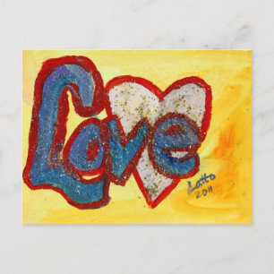 Cartão Postal Cartão-postal Red Rimmed Love