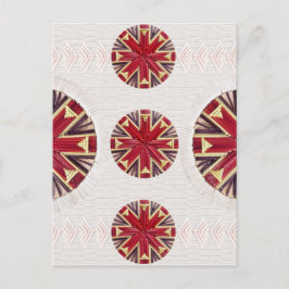 Cartão Postal Cartão-postal Red Snowflake