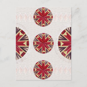 Cartão Postal Cartão-postal Red Snowflake