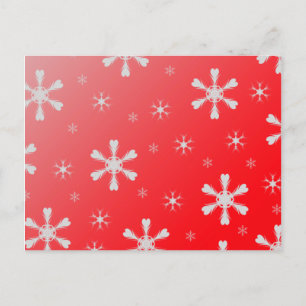 Cartão Postal Cartão-postal Red Snowflakes