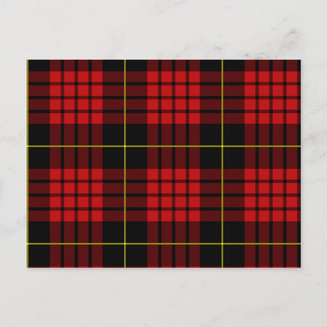 Cartão Postal Cartão-postal Red Tartan (Frente)