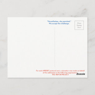 Cartão Postal Cartão-postal #RESIST — JULY TREVOR