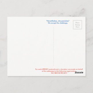 Cartão Postal Cartão-postal #RESIST — JULY TREVOR