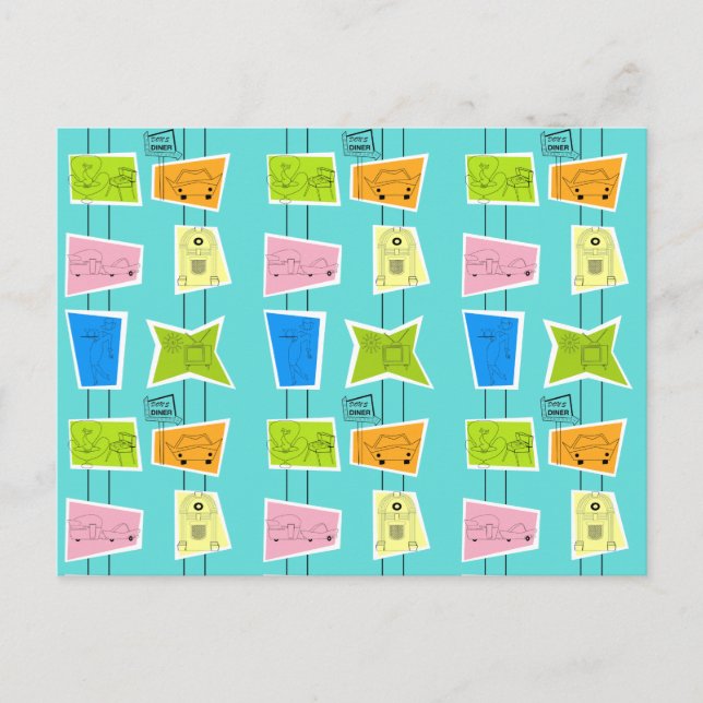 Cartão Postal Cartão-postal Retro Atomic Kitsch (Frente)