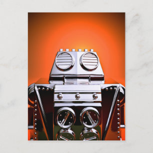 Cartão Postal Cartão-postal Retro Croped Toy Robot 04
