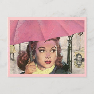 Cartão Postal Cartão-postal Retro Rainer Day chá e um guarda-c