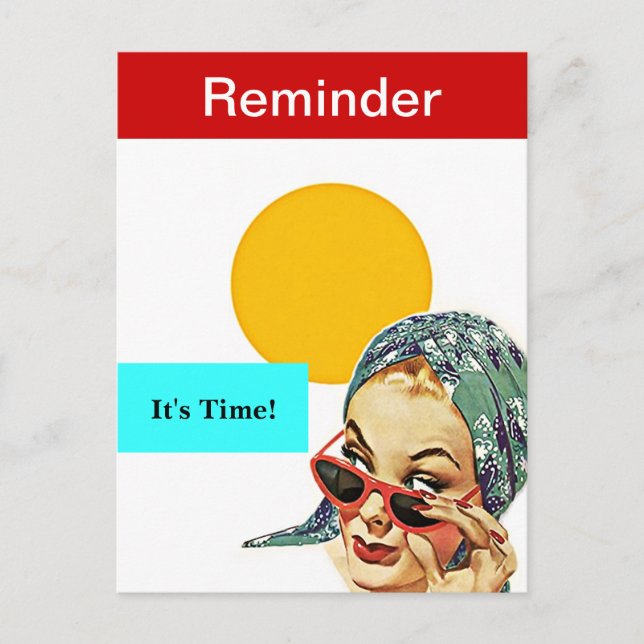 Cartão Postal Cartão-postal Retroativo PC Lembrete de Compromiss (Frente)