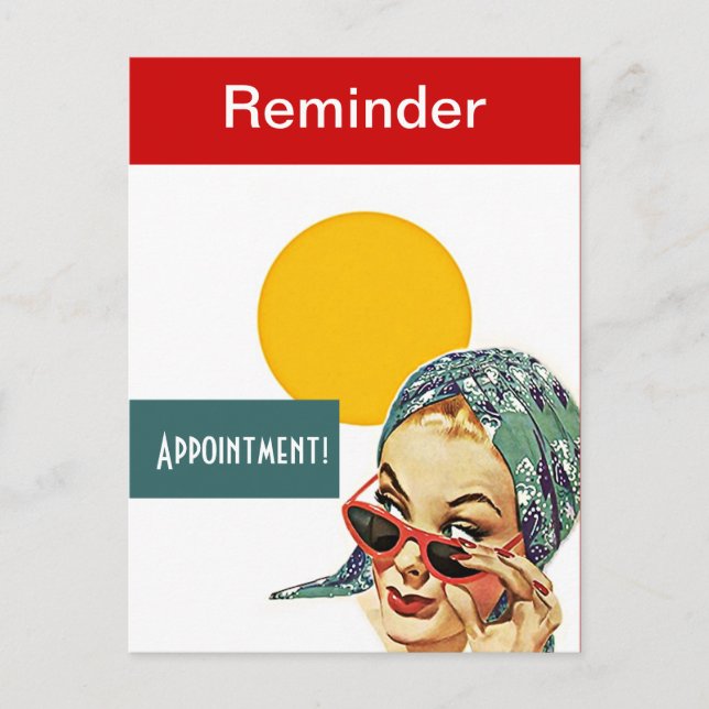 Cartão Postal Cartão-postal Retroativo PC Lembrete de Compromiss (Frente)