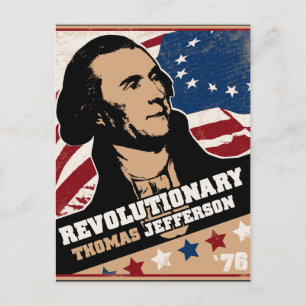Cartão Postal Cartão-postal Revolucionário de Thomas Jefferson