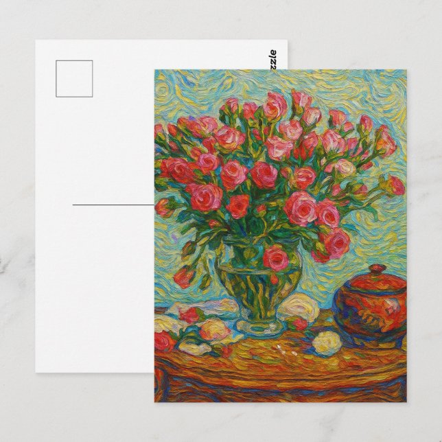 Cartão Postal Cartão-postal rosas (Frente/Verso)
