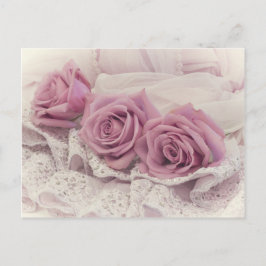 Cartão Postal Cartão-postal rosas E Lace Stress