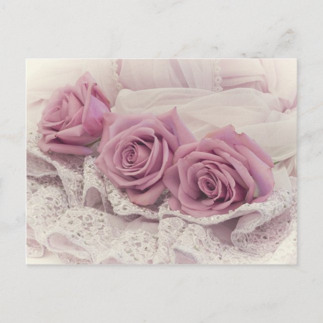 Cartão Postal Cartão-postal rosas E Lace Stress (Frente)