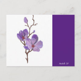 Cartão Postal Cartão-postal roxo