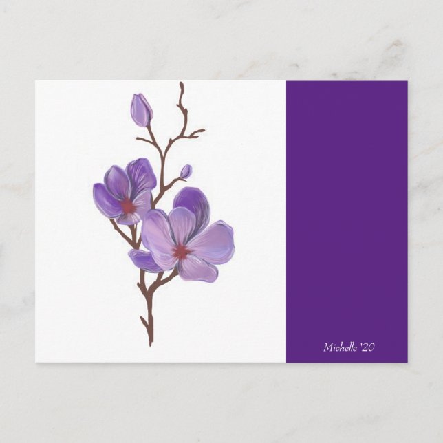 Cartão Postal Cartão-postal roxo (Frente)