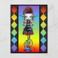 Cartão-postal Roxsy Pixie Stick Psychobilly Rainbo