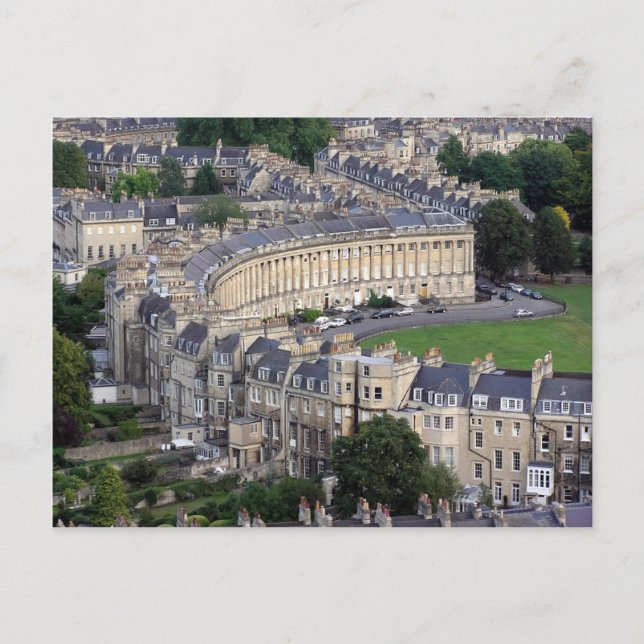 Cartão Postal Cartão-postal Royal Crescent Bath, Inglaterra (Frente)