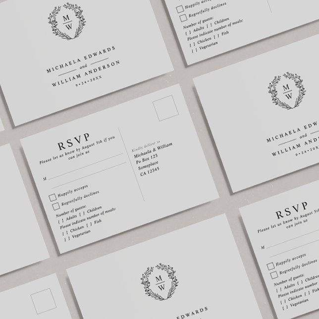 Cartão Postal Cartão-postal RSVP de Casamento de Foto Eucalyptus (Criador carregado)