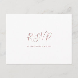 Cartão Postal Cartão-postal RSVP de Casamento Dourado Elegante S