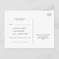 Cartão-postal RSVP de Solicitação de Música Minima