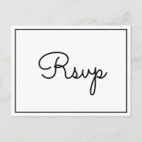 Cartão-postal RSVP Rustic Elegant