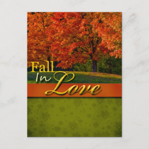 Cartão Postal Cartão-Postal Rustic Fall In Love
