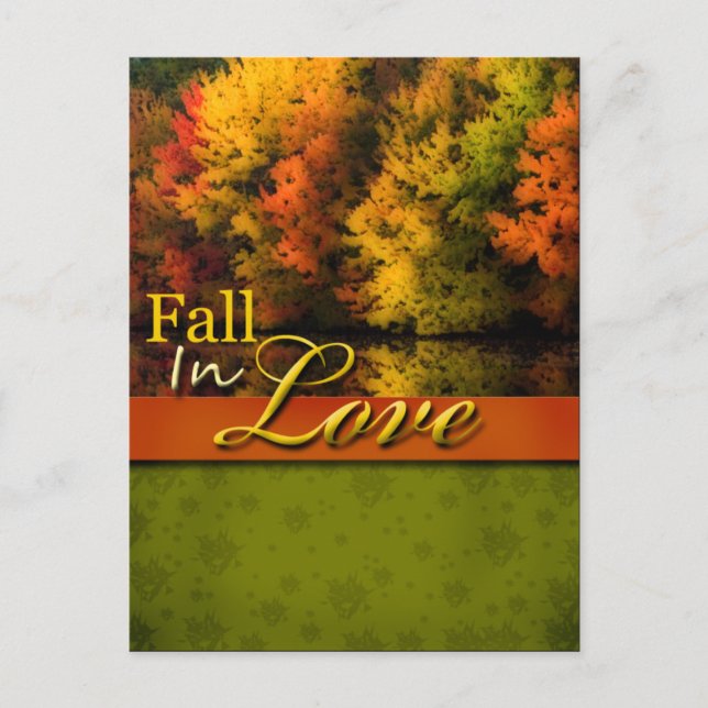 Cartão Postal Cartão-Postal Rustic Fall In Love (Frente)