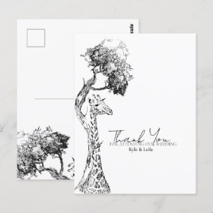 Cartão Postal Cartão-postal Safari Giraffe