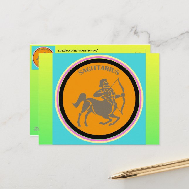 Cartão Postal Cartão-postal Sagittarius (Frente/Verso In Situ)