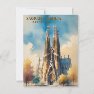 Cartão Postal Cartão-postal Sagrada Família - Iconic Barcelona L