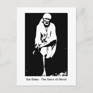 Cartão Postal Cartão-postal Sai Baba Santo de Shirdi