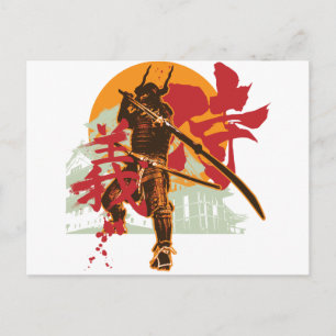 Cartão Postal Cartão-postal Samurai6