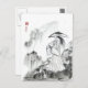 Cartão Postal Cartão-postal Samurai Drawing (Frente/Verso)