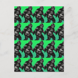 Cartão Postal Cartão-postal Sasquatch Walking