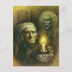 Cartão Postal Cartão-postal Scrooge E Ghost