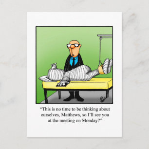 Cartão Postal Cartão-postal "Segunda-feira à Reunião" bem humor