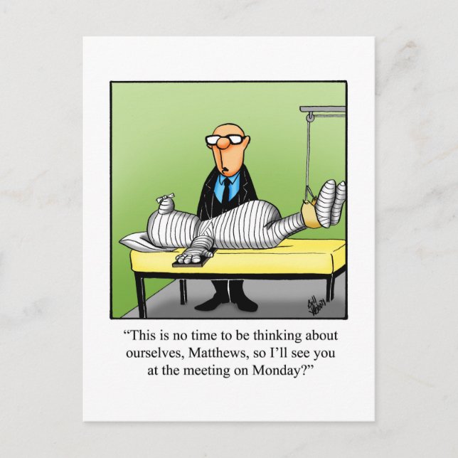 Cartão Postal Cartão-postal "Segunda-feira à Reunião" bem humor (Frente)