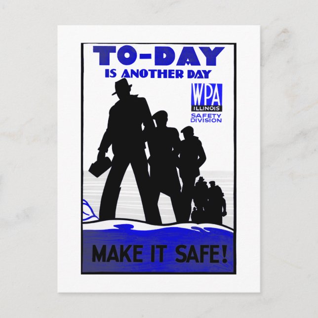 Cartão Postal Cartão-postal Segurança no Local de Trabalho (Frente)