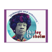 Cartão-postal "sem caixa" Shirley Chisholm