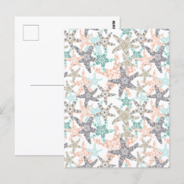 Cartão Postal Cartão-postal sem costura Starfish