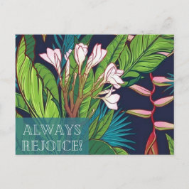 Cartão Postal Cartão-postal Sempre Realegria Flores Tropicais