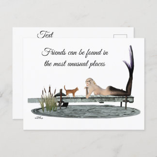 Cartão Postal Cartão-postal Sereia no Boat Dock