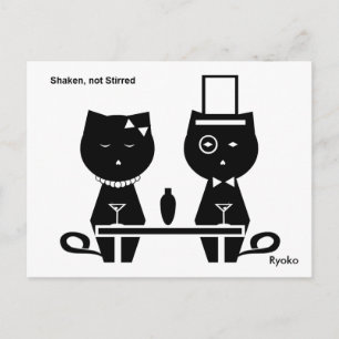 Cartão Postal Cartão-postal Shaken, não Stirred