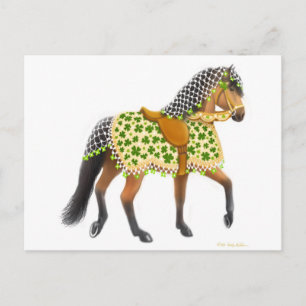 Cartão Postal Cartão-postal Shamrock Horse