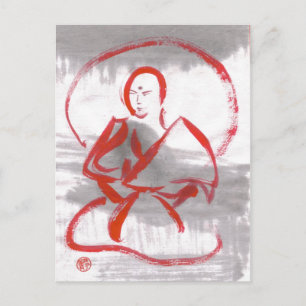 Cartão Postal Cartão-postal Shaolin Monk Meditativo