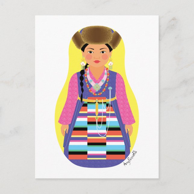 Cartão Postal Cartão-postal Sherpa Matryoshka (Frente)